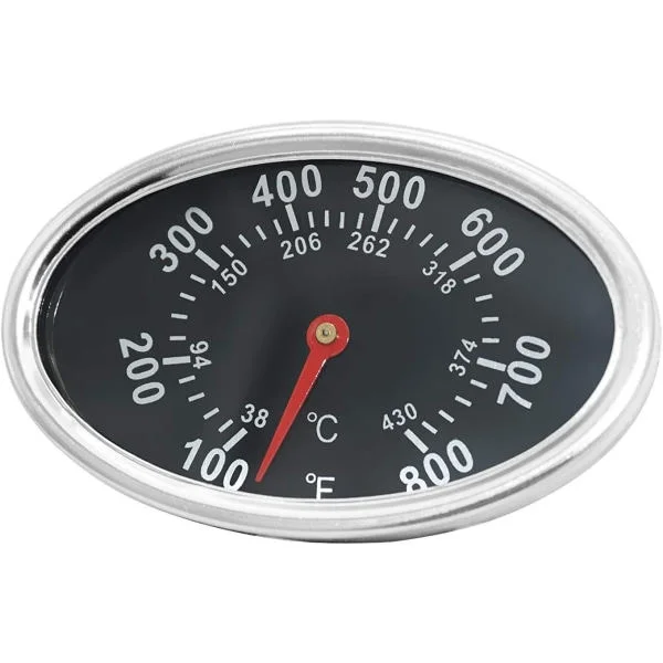 7,4CM 01T10 Ugnstermometer för Brinkmann, Dyna-Glo, Kenmore, Grill Master, Smoker, Rostfritt stål termometer för BBQ Gasgrill reservdelar