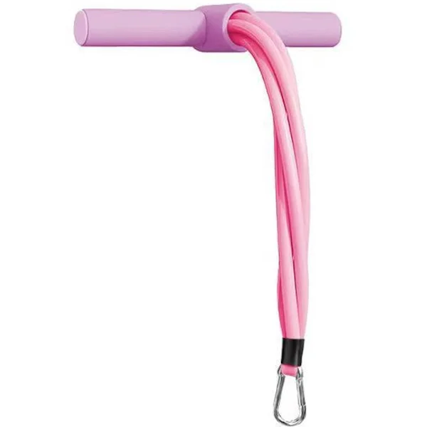 Träningsrep - bensträckningsutrustning - elastiskt spännrep - träningsutrustning för midjemanschetter - stretchögla - träning - rosa rep