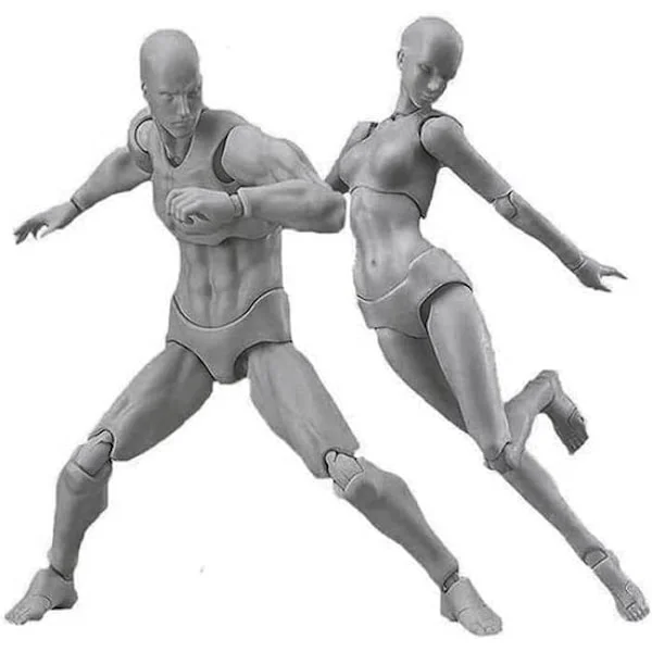 Kropsactionfigurer Kunstner, Dummy actionfigurer med led, Actionfigurer PVC menneskedukke model, Tegnefigurmodeller
