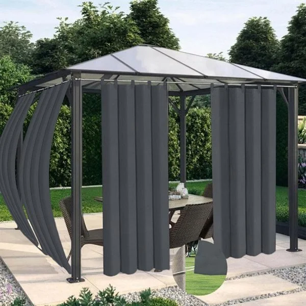 Qelus Utomhus Gardin Vattentät för Terrass Trädgård 230gsm UV-beständig Temperaturskydd - Mörkgrå - 132x244cm