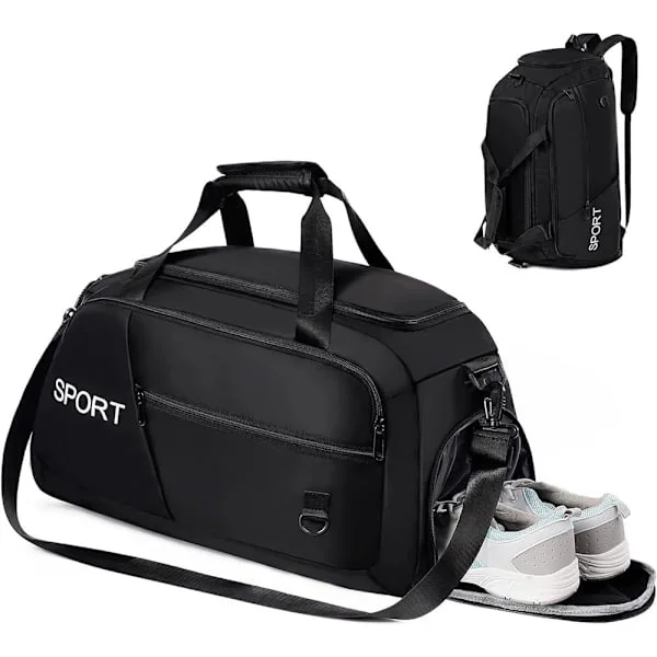 [RM]Sports Gym Bag for Men and Women, Yoga Gym Bag, Travel Duffel Bag with Shoe Compartment and Wet Compartment