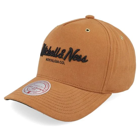 Mitchell & Ness - Marrón adjustable Gorra - Trek Pinscript Pro Crown Brown A-Frame Adjustable @ Hatstore