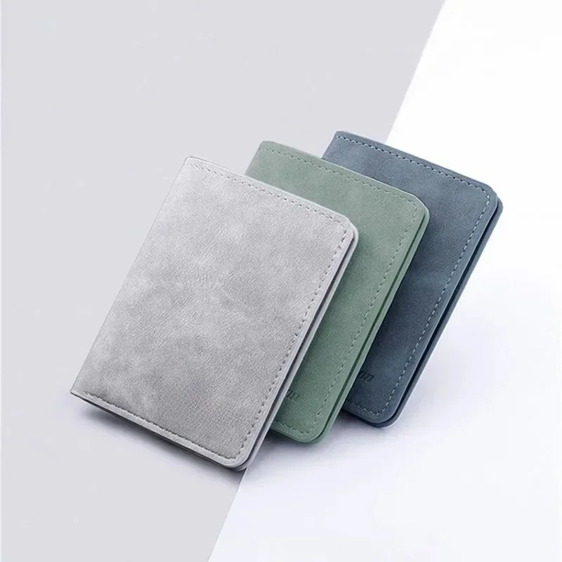 AliExpress - Hommes/femmes mode portefeuille ID/porte-carte de crédit portefeuille pour hommes multi-carte porte-sac deux fois petit portefeuille noir
