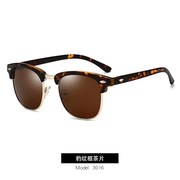 Polariserade Solglasögon Män Kvinnor RB3016 Märkesdesign Ögonsolglasögon Kvinnor Halvramlösa Klassiska Män Solglasögon Oculos De Sol UV400