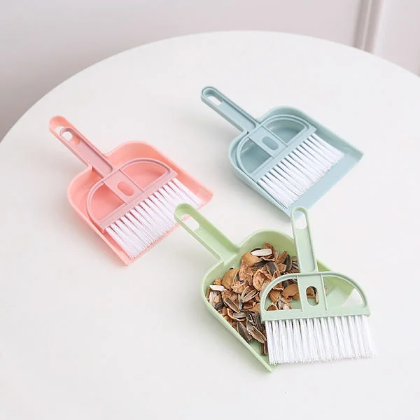 3-pack Mini Sopa och Skyffel Set - Liten Skyffel och Kvast Set, Mini Skyffel Verktyg för Bord, Skrivbord, Bänkskiva, Tangentbord