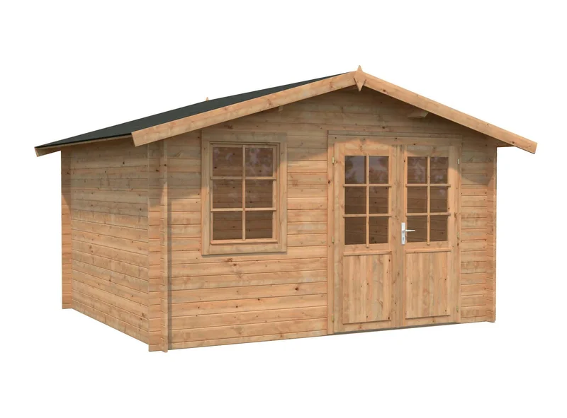 Palmako Klara Stuga 10,8 m²/inv. 10,4 m², utan golv, brun, impr., Stugor & förråd