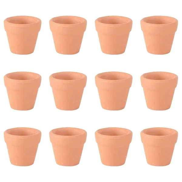 12 st 3x3cm Små Mini Terrakottakrukor Lerkrukor Keramiska Planteringskärl Kaktus Blomkrukor Suckulent Plantskola Krukor Perfekt för Växter Hantverk...