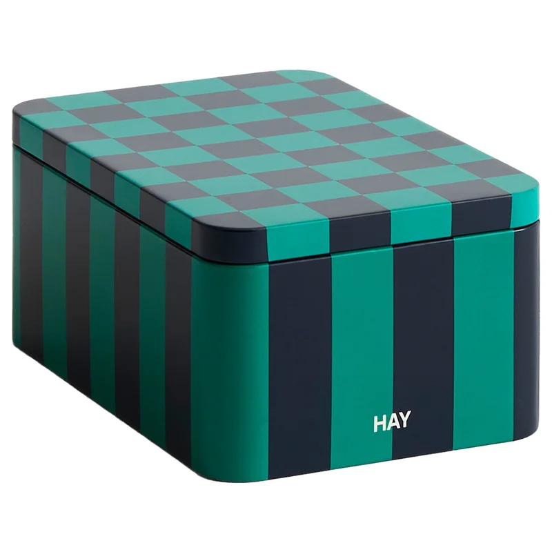 Hay Tin oppbevaringsboks small, green/dark blue