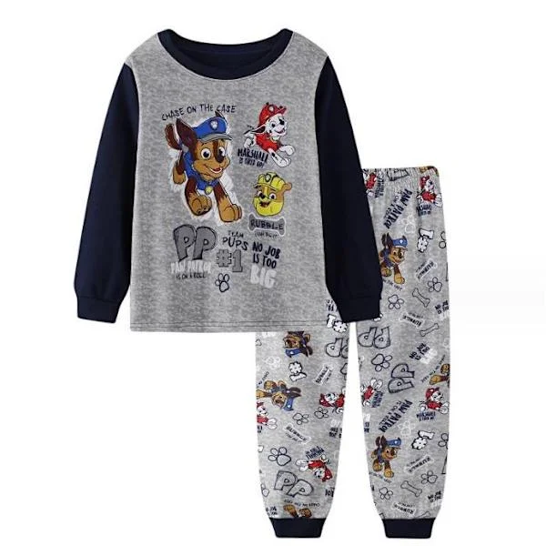 PAW Patrol Pyjama-setti Långärmad Byxor -setti Yöasut Harmaa Harmaa harmaa 110cm