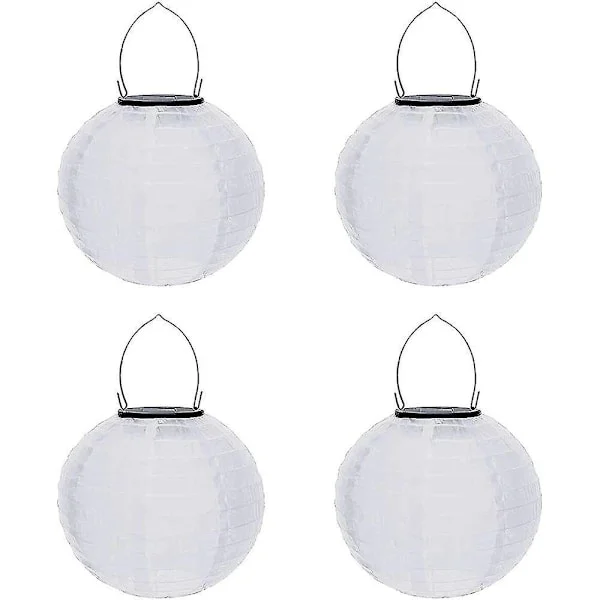 Solarlampor Utomhus Väderbeständiga Hängande Ip55 Vattentäta Utomhus LED-lyktor Hängande Lyktor Festbelysning (4-pack)