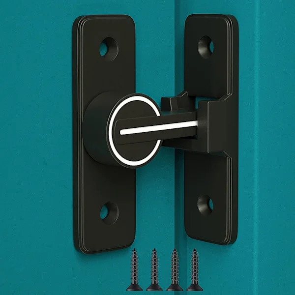 90 Degree Gate Latch, Heavy Duty Sliding Door Lock, Barn Door