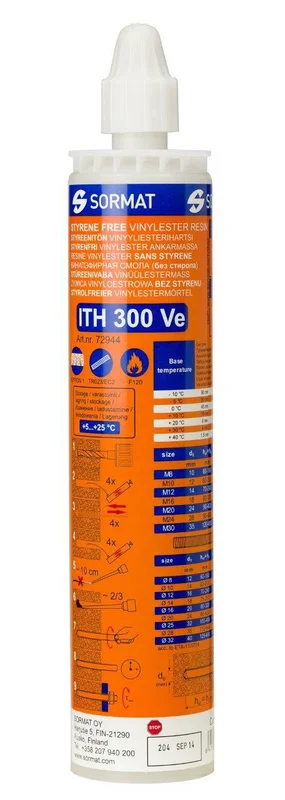 Sormat ITH 300VE Ankarmassa vinylester 300 ml, Kemteknik