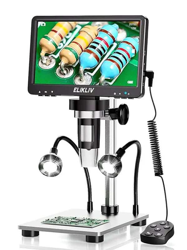 AliExpress - Elikliv DM9 7'' Digital Mikroskop 50X-1200X Video Mikroskop Kamera Einstellbare HD LCD Für PCB Elektronik Löten Werkzeuge