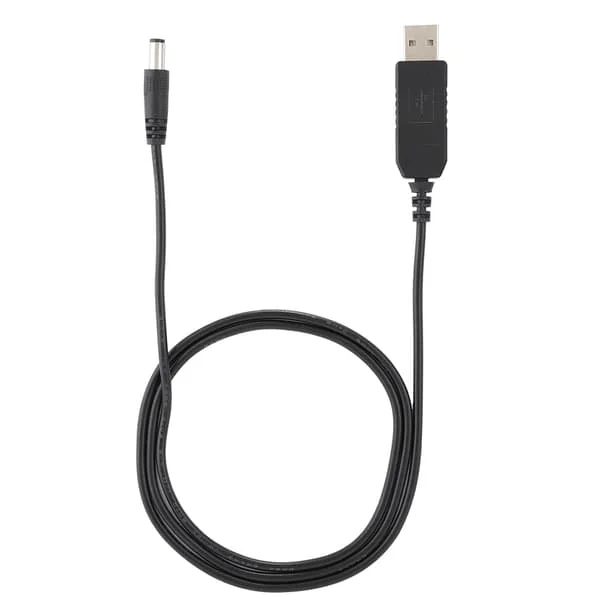 USB til 5.5MM x 2.1MM grensesnitt 5V til 12V Boost-kabel for bordlamper / rutere / modemer