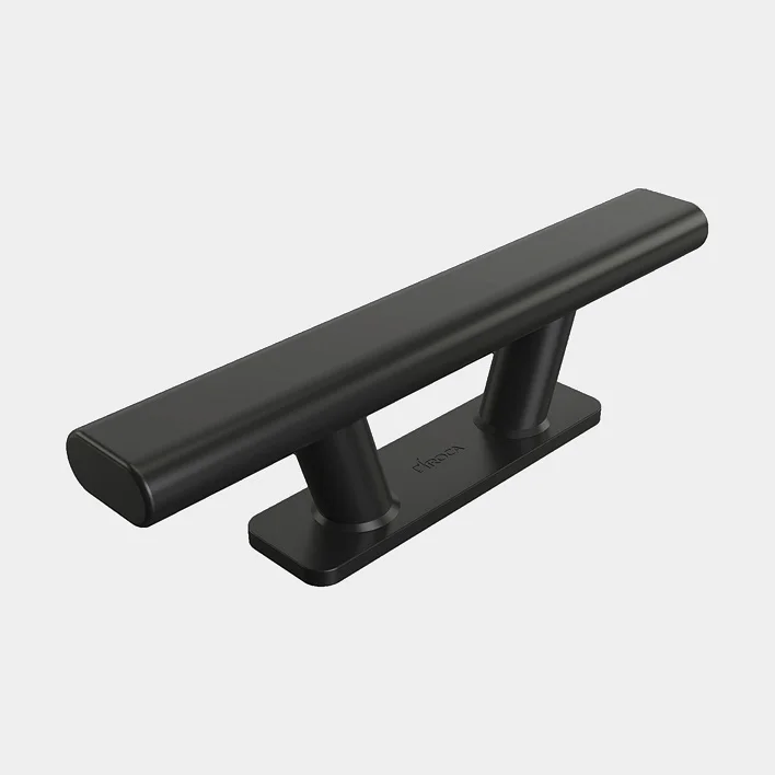 Cleat / bollard for boat Roca, stainless steel, 205 mm, (C/C) 74 mm, black coated