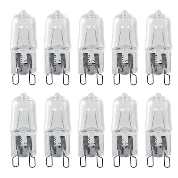G9 Lyspære - Miljøvennlig - 10 stk - 40W - Varmhvit - Halogen - Innendørs