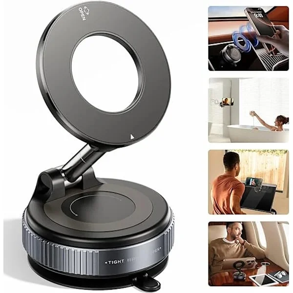 Uppgraderad Magnetisk Telefonhållare 43KG Starkt Grepp för Bil & Gym[JUN]