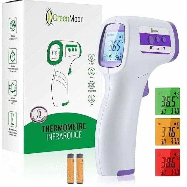 Infrarødt pandetermometer til voksne. Berøringsfrit termometer. LCD-skærm. Hukommelsesfunktion. Infrarødt termometer til børn og voksne. Objekt