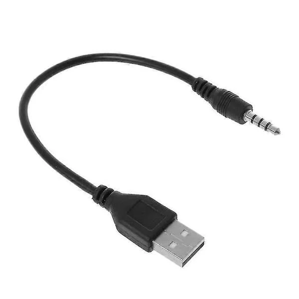 Barsinfi USB 2.0 til 3.5 mm Audio Aux Stik Han til Han Kabel Jack Adapter Konverter Datakabel til Minihøjttaler