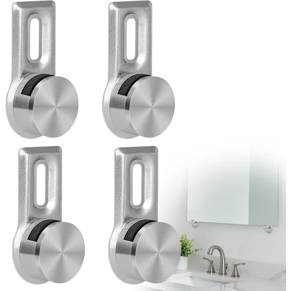 x Speil Veggfeste Speilhenger for 4-7mm Tykke Plater, Kraftig Speilhenger for Akrylglassplater