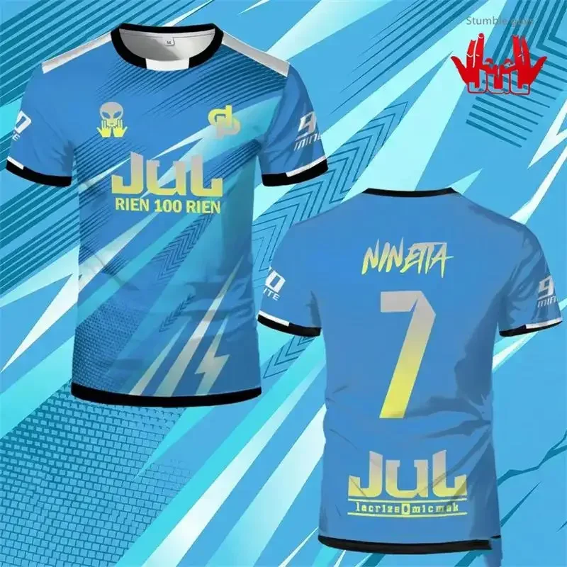 AliExpress - T-shirt imprimé en 3D Jul Men's Jersey 90 Minute Series pour hommes et femmes, mode oversize, manches courtes, vêtements pour enfants, 