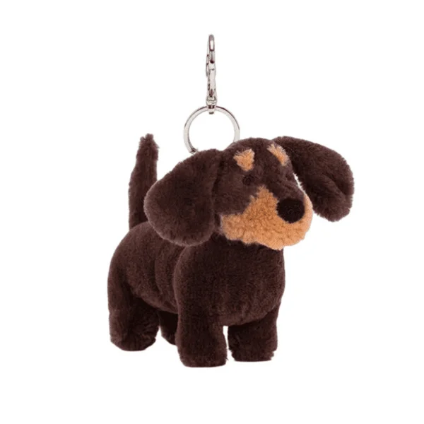 Jellycat Gosedjur, Jellycat Nyckelring, 10 cm Hund Jellycats Plysch Nyckelring Hänge, Hund Mjuk Gosedjursleksak