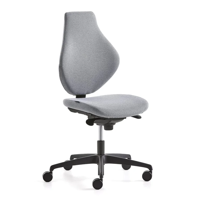 Office chair HURRAY, low back, blue grey