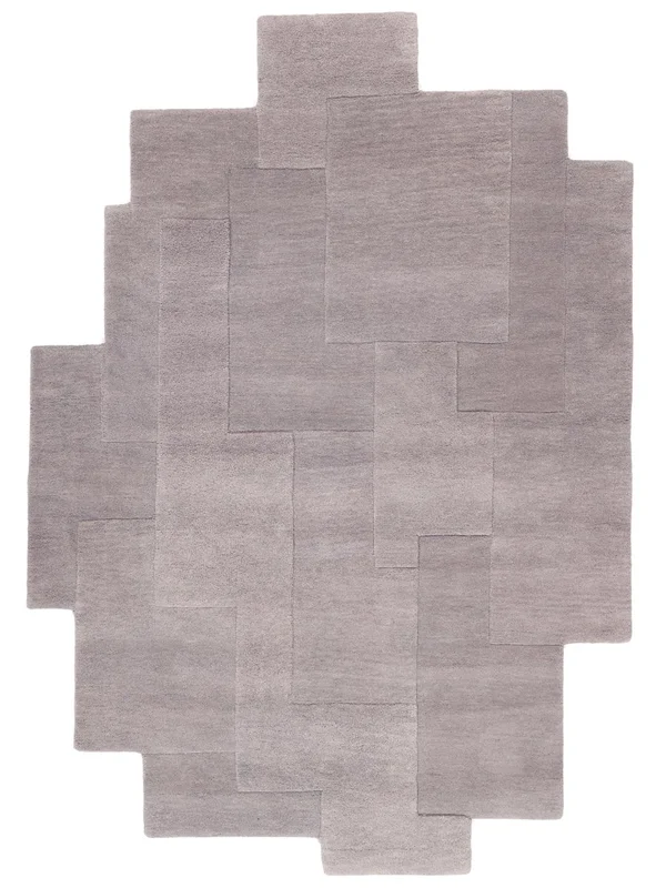 Geometric Sky Rug - Light Purple 200X300 Wool, Modern Style
