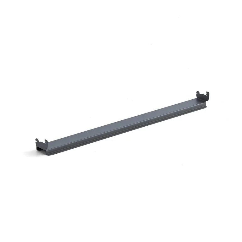 Small parts bin hanging rail for workbench TRUST/ROBUST/SOLID, 900 mm, dark grey