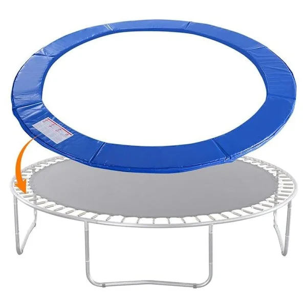 Beskyttelsesmatte for trampoline, fjærdeksel for trampoline, sikkerhetsmatte, fjærdeksel, vanntett, diameter 10 fot 3,05 meter