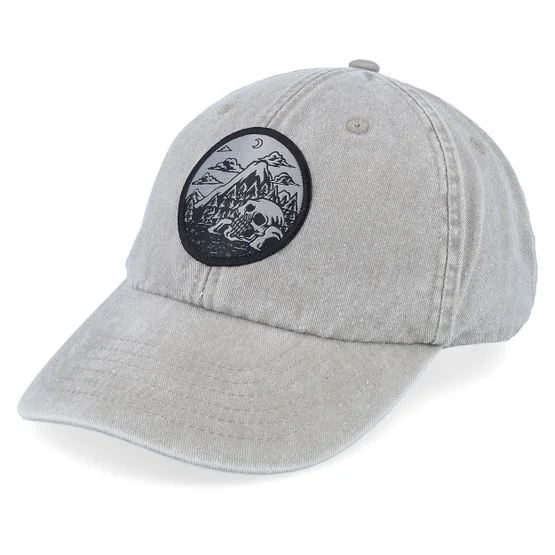 Wild Spirit - Grau unconstructed Cap - Skull Mountain Grey Dad Cap / Unconstructed @ Hatstore