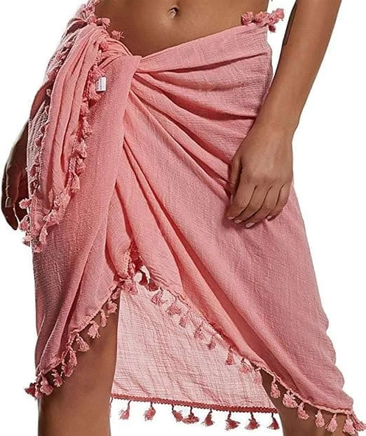 Pulver Beach Wrap for Kvinner, Cover-ups og Saronger Badetøy Beach Cover Up, Cover Up Beach Dress Skjørt Perfekt for Strand og Basseng