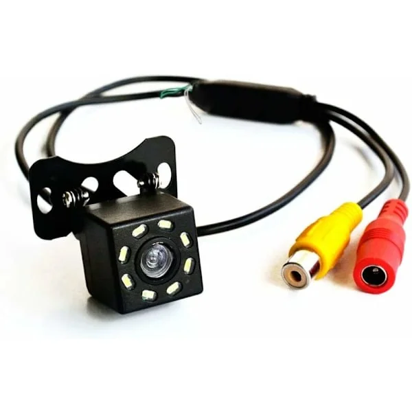 HD CCD 8 LED backkamera med 170° mörkerseende, Mini 12V DC backkamera (fram eller bak)