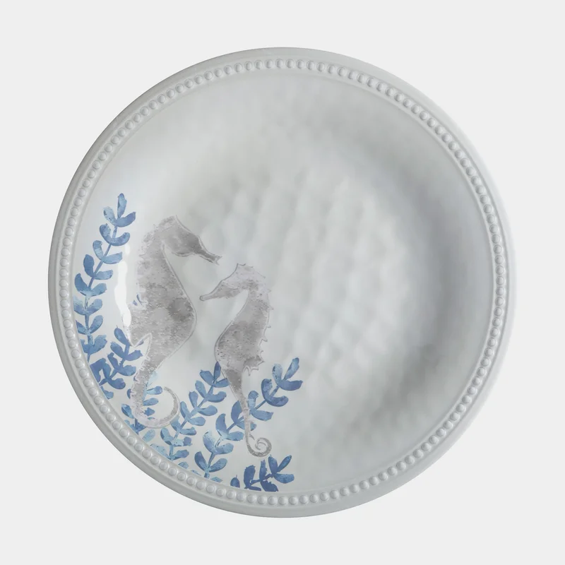 Marine Business Harmony Paradise melamine plates, white/patterned, 27 cm, 6-pack