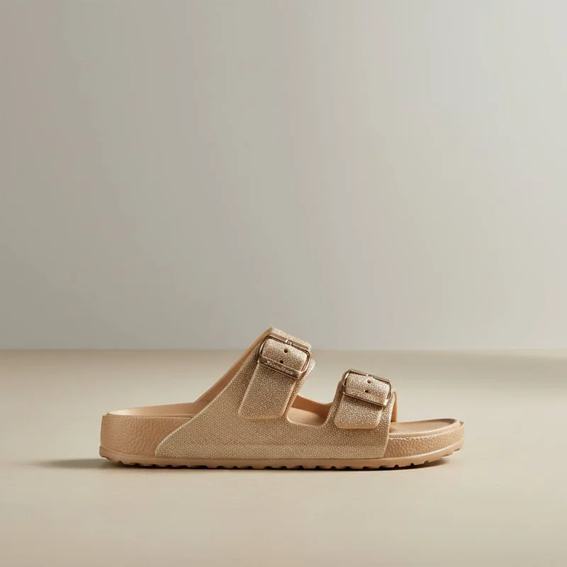 Skechers Cali Breeze 2.0 - Shimmering Sands, str. 36 - Dame, Guld - Justerbare sandaler med Luxe Foam