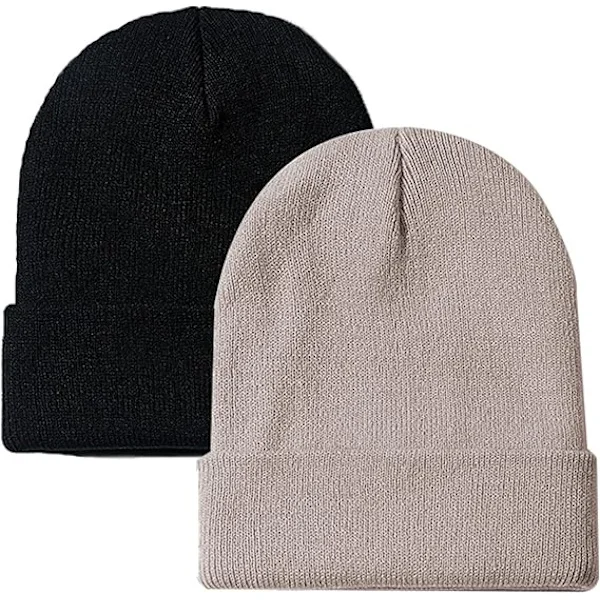 2 kpl pipoja miehille ja naisille, löysät pipot, talvipipot, pehmeät hiihtopipot, unisex