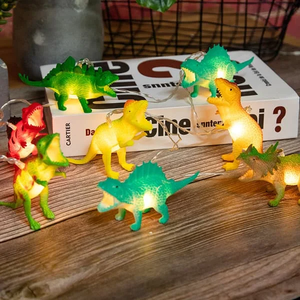 LED-lyskæde, 2 meter 10 LED-legetøj Super Sjov Dinosaur-lyskæde