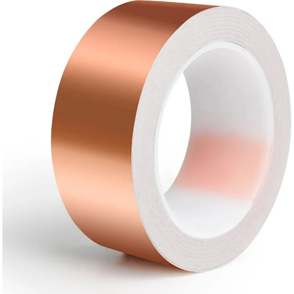 Koppartejp mot sniglar, 30mm x 20m snigelstaket snigelskydd för upphöjda rabatter, koppartejp självhäftande