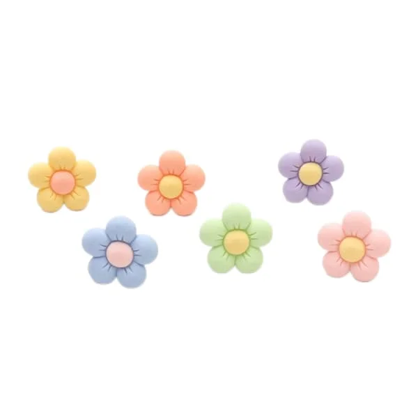 【NX】6 st Blommor Bil Luftventil Clips Lovely Flower Aromaterapi Bil Luftfräschare Bil Luft Vent Dekorationer