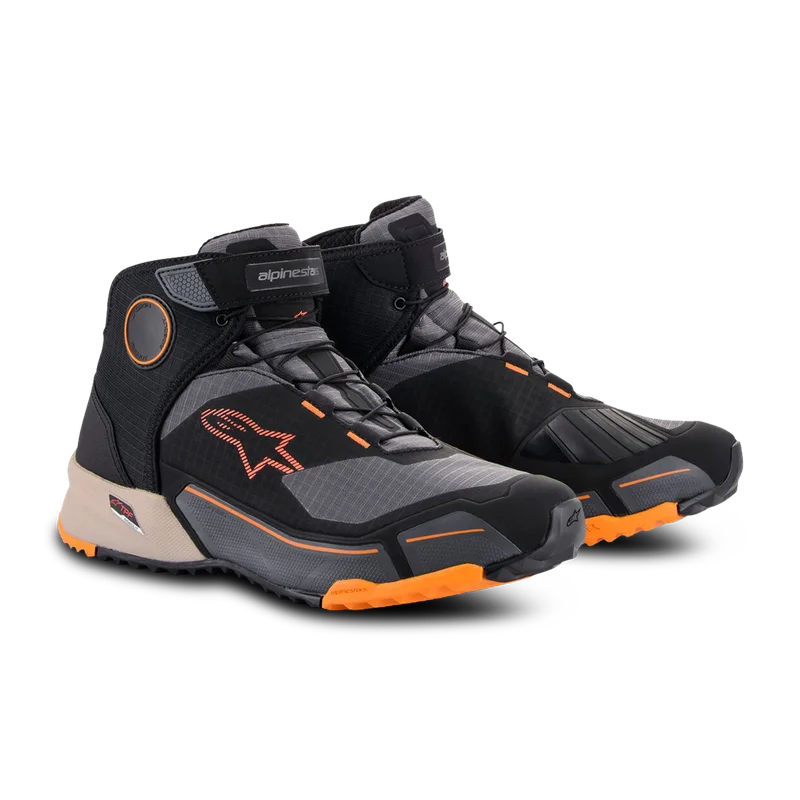 Motorradstiefel Alpinestars CR-X Drystar Schwarz/Hellbraun/Orange 40,5