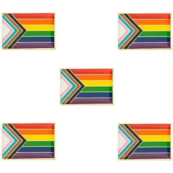 5-pack Progress Pride pin broscher flagga badge brosch märken (Progress Pride)