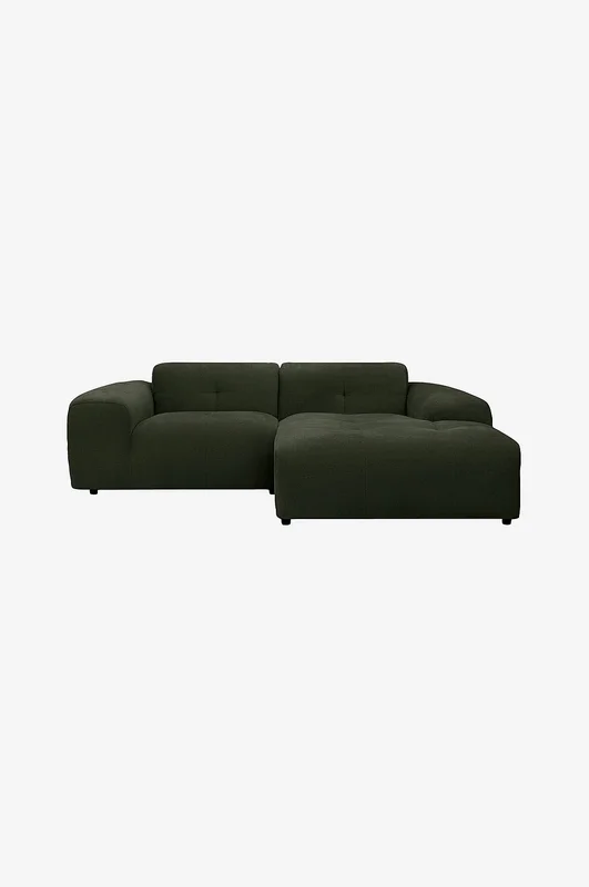 NORDICOMFY - Sofa Fab Liten sjeselong til høyre - Grønn - Sofaer med sjeselong - Fra Homeroom