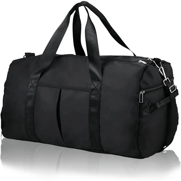 Gym Sports Duffel Bag - Vanntett Reise Duffel Bag med Våt Lomme og Skoavdeling, 40L Carry On Bag Holdall Bag for Sport Reise Trening