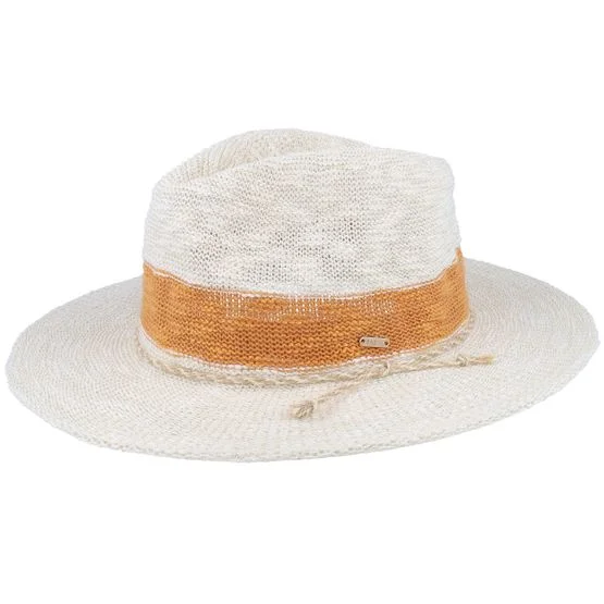Barts - White - fedora - Hat - Ponui Hat Cream Fedora - Hatstore