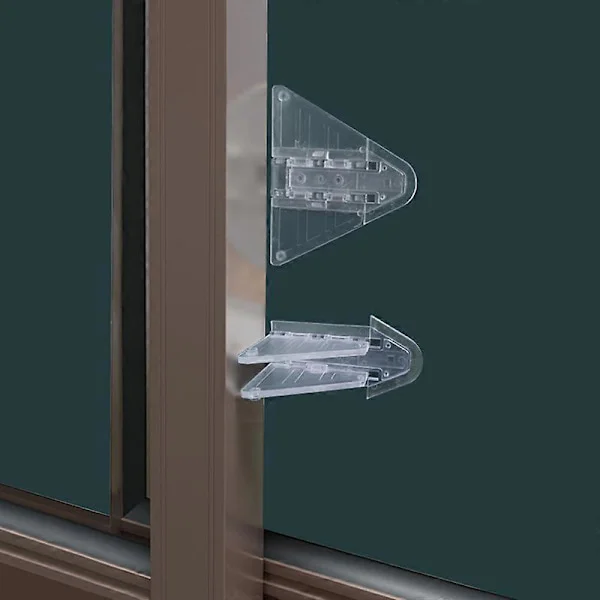 4-pack Child Safety Locks for Sliding Doors - Wardrobes, Glass Doors, Patios, Window Locks, Easy to Install, No Drilling[TT]