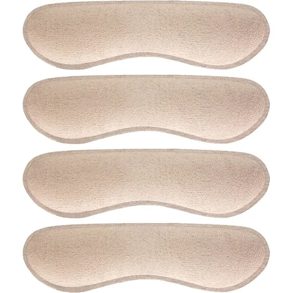 4 st Hälskydd Inlägg för Skor som är För Stora, Skoinlägg för Lösa Skor, Förhindrar Häl från att Glida, Gnida, Halksäkra (Beige)