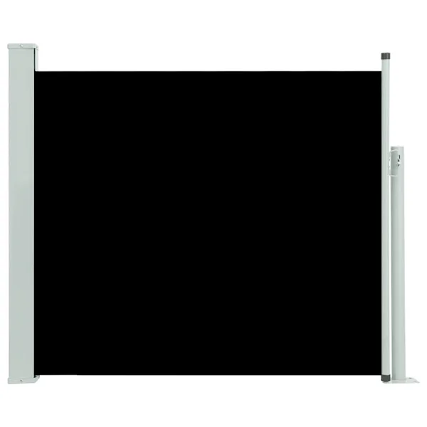 (SC)vidaXL Sisäänvedettävä sivumarkiisi 100x300 cm musta