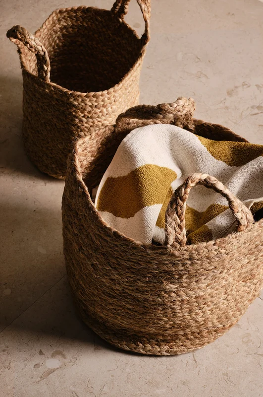 Jotex - Förvaringskorg 2-pack Jute Natur CLAIR - Köp Hallmöbler hos Jotex