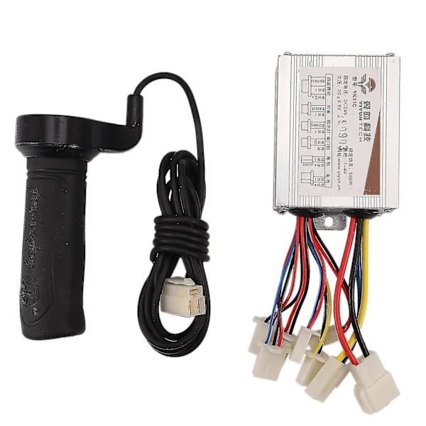 24v 500w DC Elektrisk Cykel Motor Børstet Controller Boks Med Børste Controller Lang Ledning Drejehåndtag