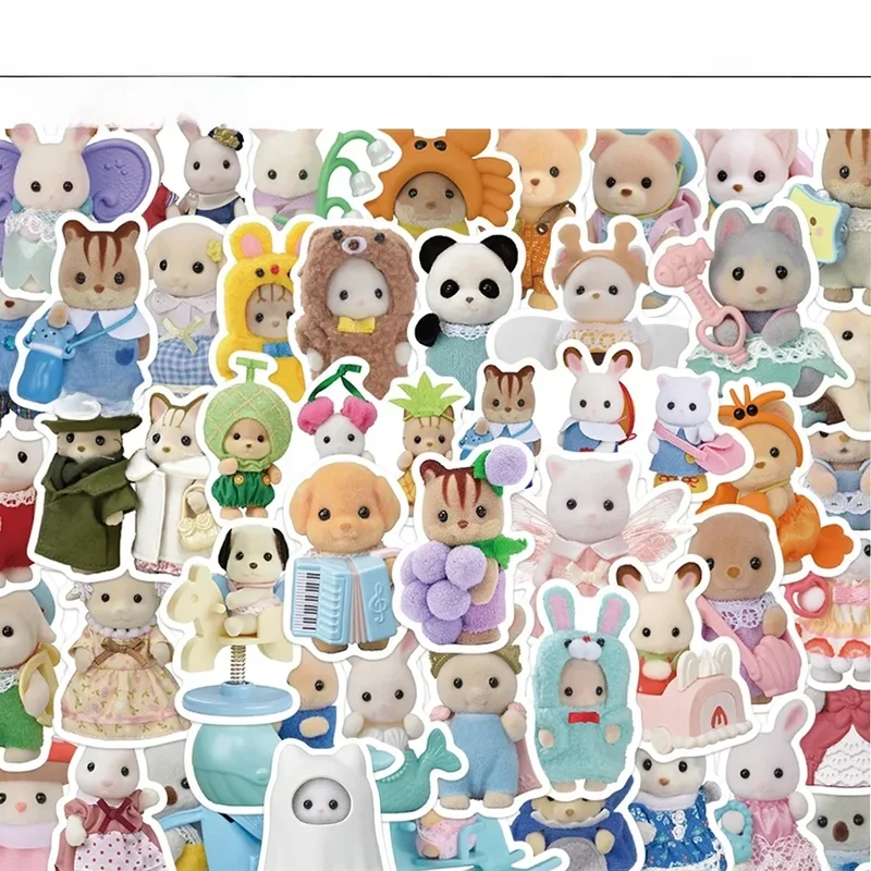 AliExpress - 55pcs Calico Critters Stickers Laptop Scrapbook Decoratie Graffiti Decals Skateboard Laptop Waterdichte Sticker